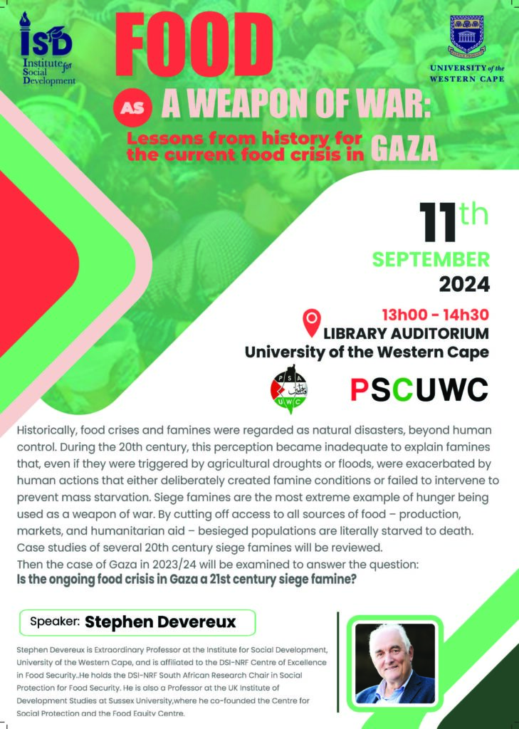 Food as a Weapon of War: Lessons from History for the Current Food Crisis in Gaza